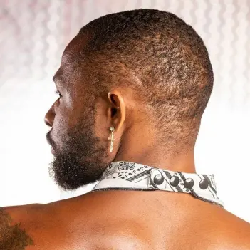 Fetisch Bandana Mr S Leather, Zip-Tasche, 10 Farben | Dark-Ink