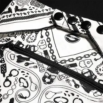 Fetisch Bandana Mr S Leather, Zip-Tasche, 10 Farben | Dark-Ink
