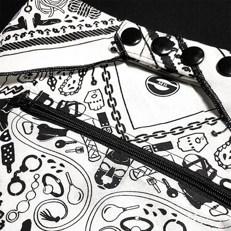 Fetisch Bandana Mr S Leather, Zip-Tasche, 10 Farben | Dark-Ink