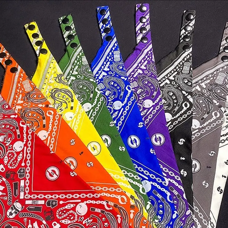 Fetisch Bandana Mr S Leather, Zip-Tasche, 10 Farben | Dark-Ink