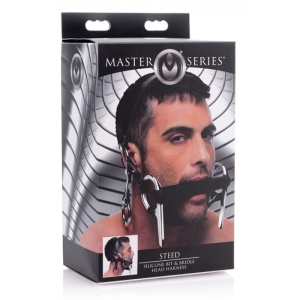 Steed silicone bit and bridle head harness 10249