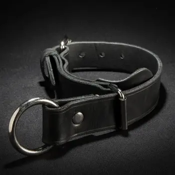 Mr-S-Leather Quick-Pull Choke Collar, latigo leather | Dark-Ink