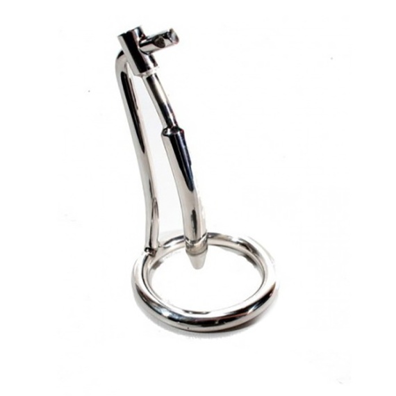 Enchufe uréter y sonda Dark-Line Cetro De Acero Con Candado Cock Trap 10927