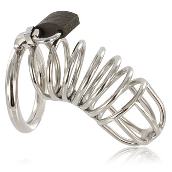 Chastity cage Dark-Line Spiral Stainless Steel Chastity Cage 10928