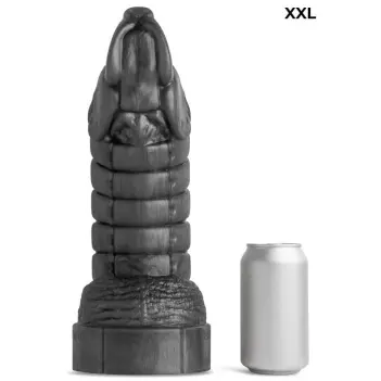 Hankey's Toys Teddy Bryce Chastity Cage Dildo, 4 sizes | Dark-Ink
