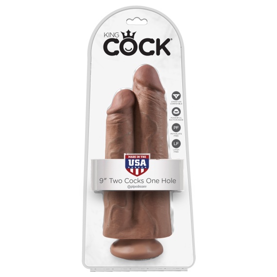 Toys XXL King Cock KING COCK Double gode réaliste 25cm avec ventouse 11716