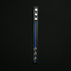 Leder Cockstrap Darkline Black und Blau 12287