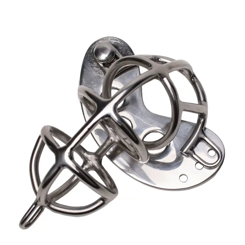 Bear trap curved long chastity cage