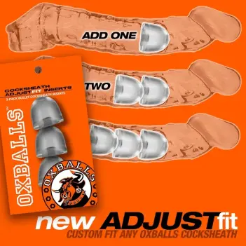 Oxballs ADJUSTfit Penishülle Inserts 3er-Pack Clear | Dark-Ink