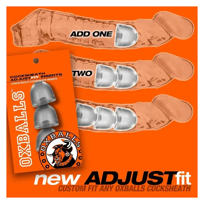Oxballs ADJUSTfit Penishülle Inserts 3er-Pack Clear | Dark-Ink