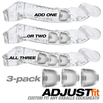 Oxballs ADJUSTfit Penishülle Inserts 3er-Pack Clear | Dark-Ink
