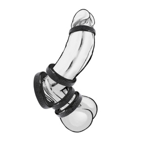 Cock Strap Silicone 3 Snap-ring rouge 13952