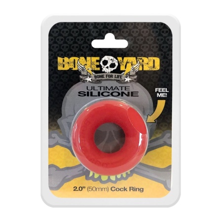 Ultimate Cockring Silicone Boneyard Red 13988