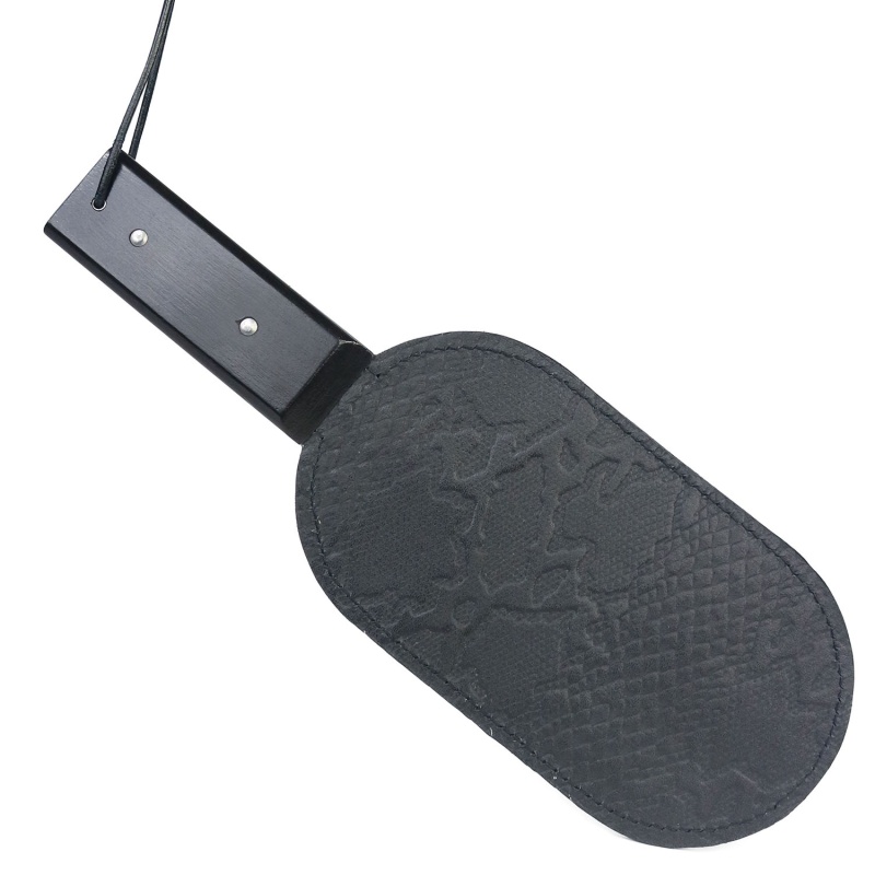 Puppy paw leather paddle rouge 14356