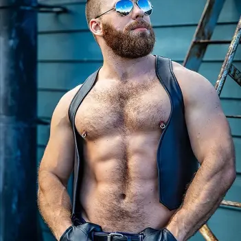 Mr S Leather Berlin Bar Vest, narrow back panel | Dark-Ink