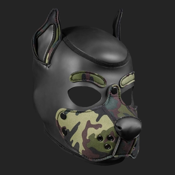 K9 Puppy hood Mr-S-Leather Neoprene K9 Hood Camo 14855