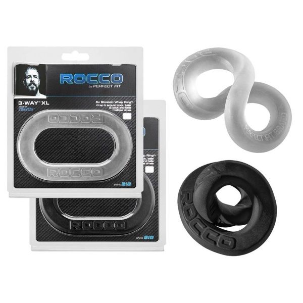 The Rocco Steele 3-Way Cock&Ball Wrap Ring PERFECT FIT - 1