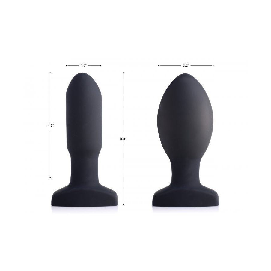 Inflatable vibrating plug with remote control 15445