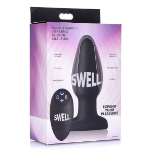 Remote Control Inflatable Vibrating Anal Plug 10x 16031