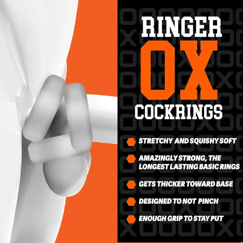 OXBALLS RINGER | Pack 3 cockrings anti-roulement flexTPR