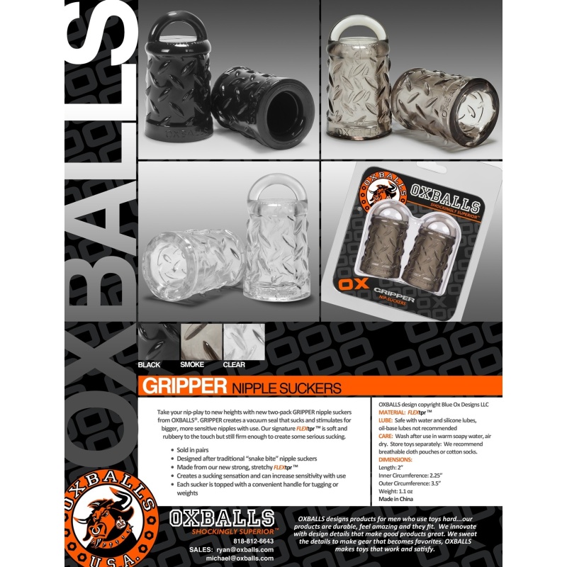 GRIPPER handle-pull max-suck nipsuckers 16628