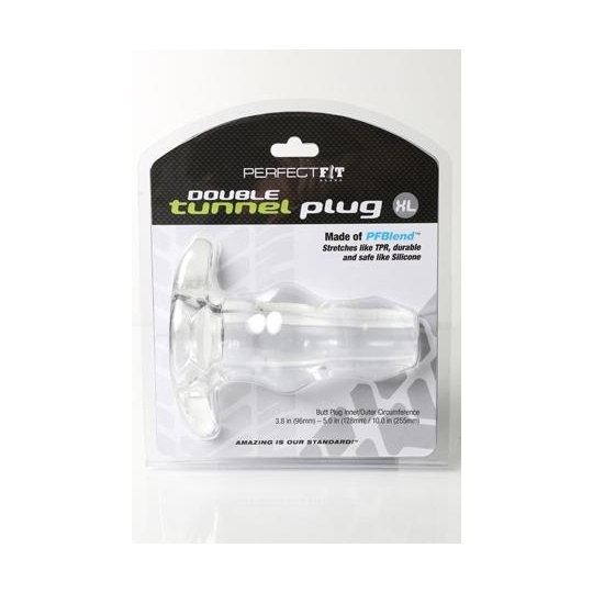 Double Tunnel Plug Clear PERFECT FIT - 6