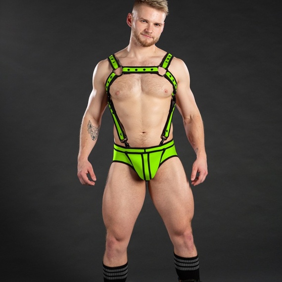 Harness Mr-S-Leather Körperharness Crossbow Neo Bold Lime 17255