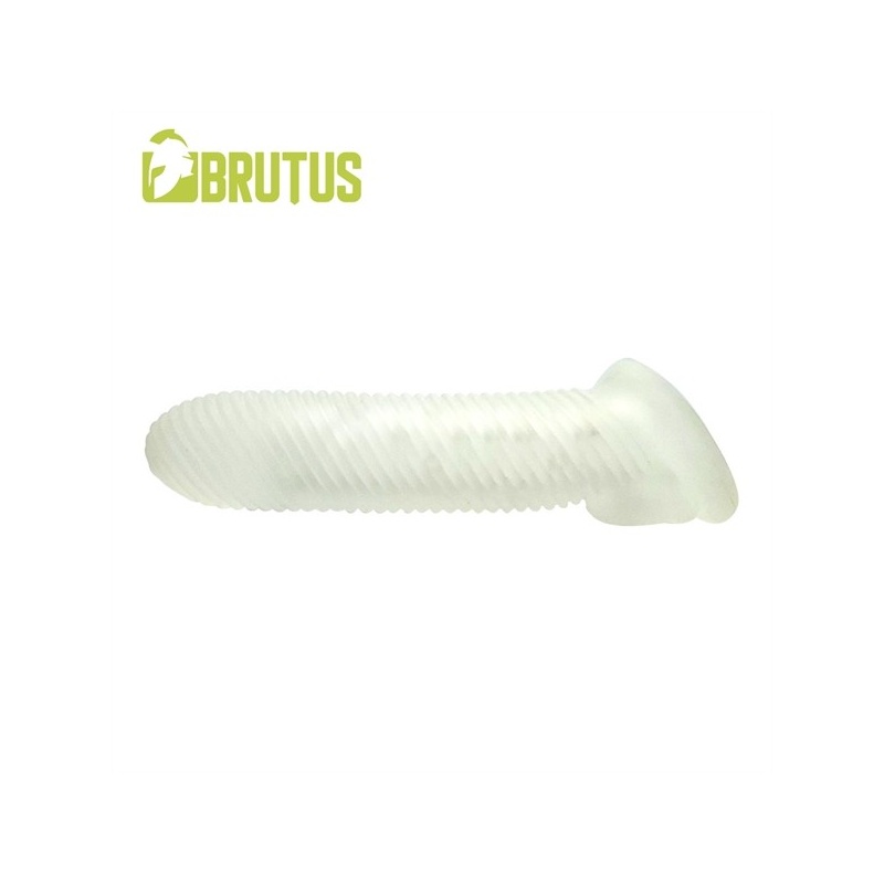 Almighty Ribbed Cock Sheath 18 cm Clear 18513