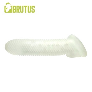 Almighty Ribbed Cock Sheath 18 cm Clear 18513