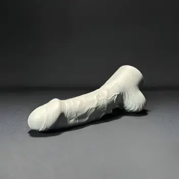 Dildo Big Head 40% Soft Silver Erotixxx Toys | Dark-Ink