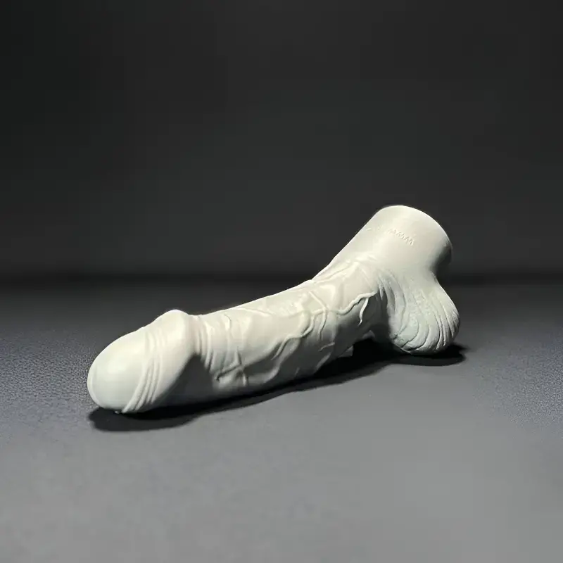 Dildo Big Head 40% Soft Silver Erotixxx Toys | Dark-Ink