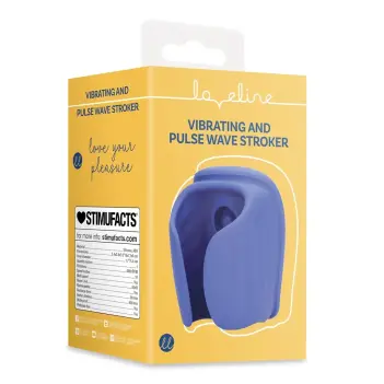 Loveline Vibrating Pulse Wave Stroker, 10 modes | Dark-Ink