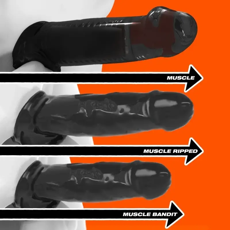 Muscle bandit slimmer-fit muscle adjustfit rubbery cocksheath