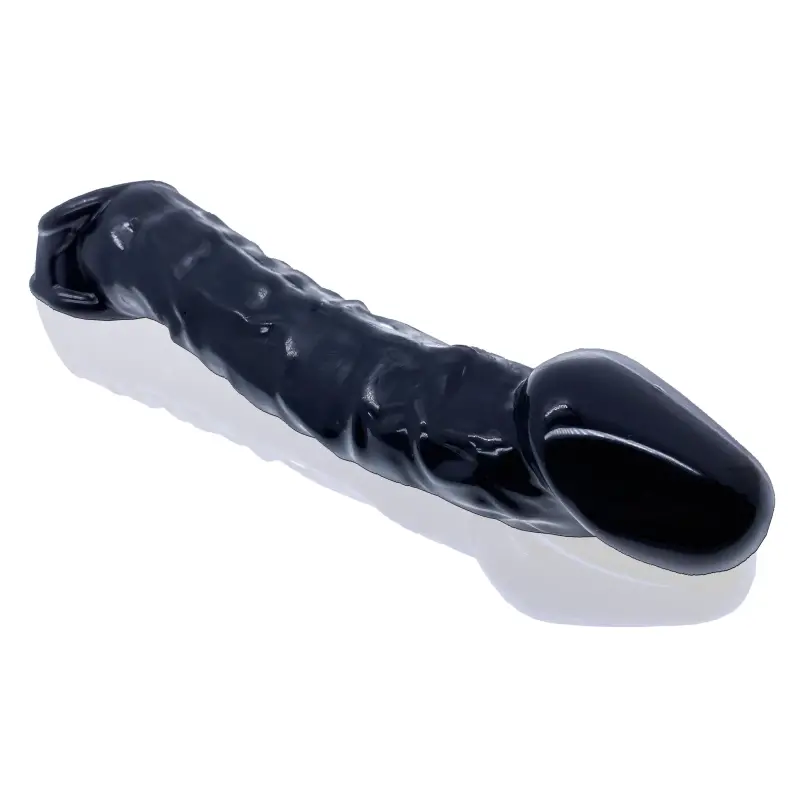 Oxballs Muscle Ripped Cocksheath, Plus+Silicone, gerippt | Dark-Ink