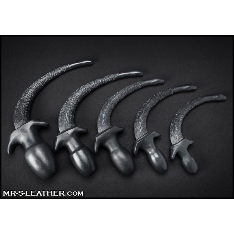 Square peg Silikon Puppy Tail Schwarz 19323