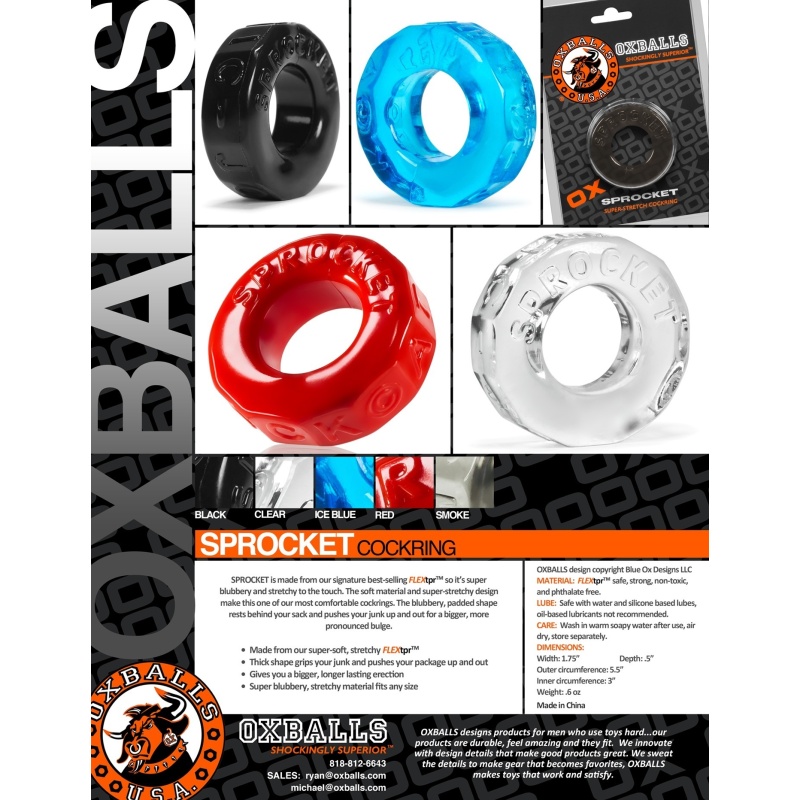 SPROCKET comfort no-roll cockring 20410