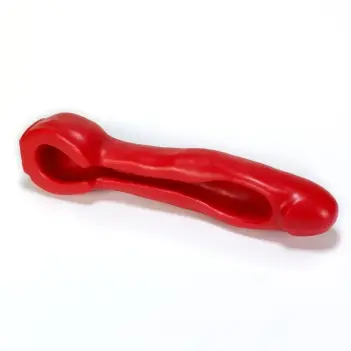 Oxballs Flush Urinal Dildo, trough base, platinum silicone | Dark-Ink