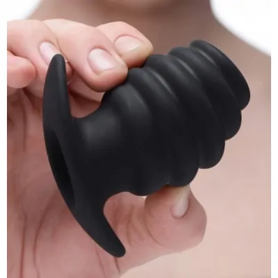 Hive Ass Tunnel Ribbed Hollow Plug 3 Sizes on Dark-Ink.com