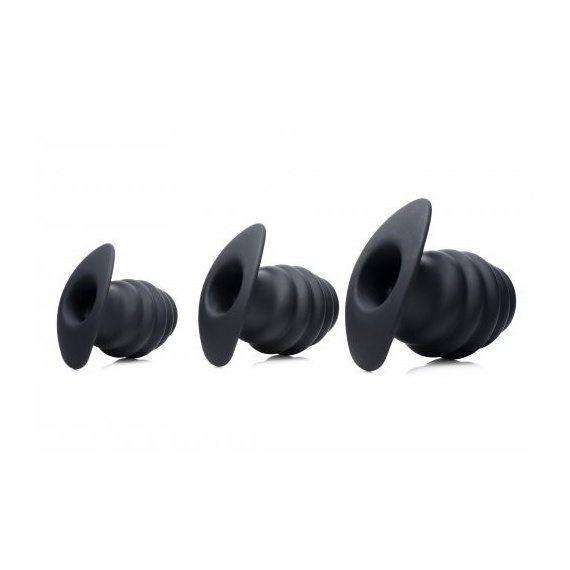 Tunnel Plug Master Series Hive Ass Tunnel Ribbed Hollow Plug 3 Sizes 20776