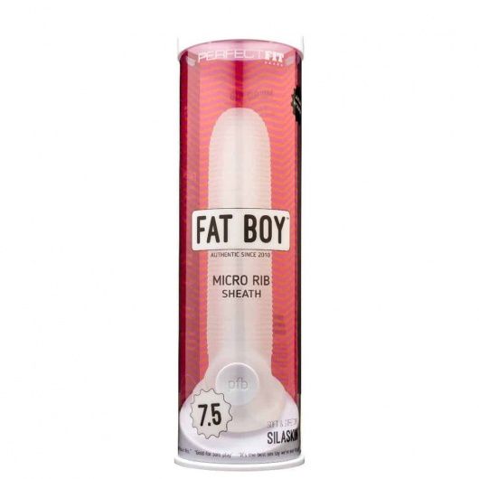 Penishülle Fat Boy Micro Rib 16,5 cm Transparent 21004