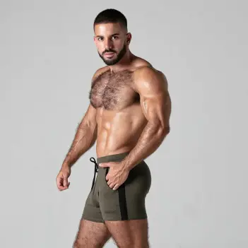 Mini short Locker Gear Side Stripe, bandes mesh latérales | Dark-Ink