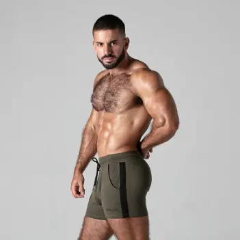 Mini short Locker Gear Side Stripe, bandes mesh latérales | Dark-Ink