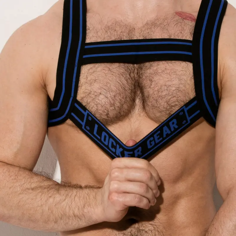 Harnais Locker Gear Grab Him, simili cuir 3D et c-ring | Dark-Ink