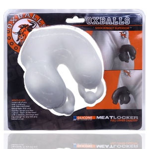MEATLOCKER Full cover chastity White Ice 23796