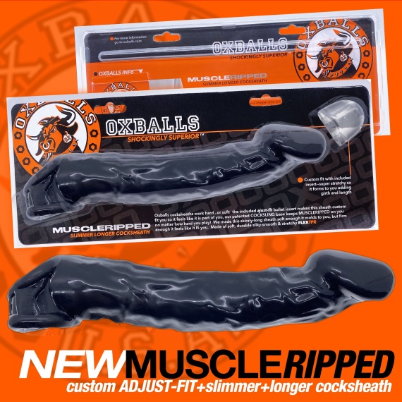 Penis Extender OXBALLS Penishülle Muscle Ripped Schwarz 23805