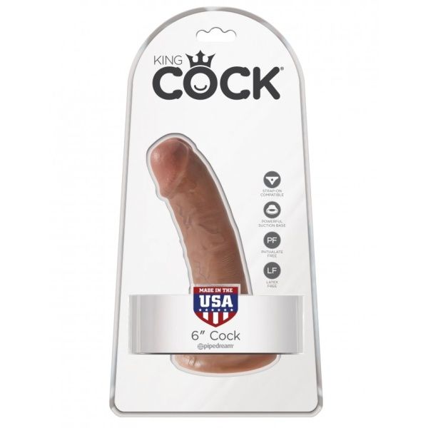 Dildo King Cock 6" 15 cm Teint dunkel KING COCK - 1