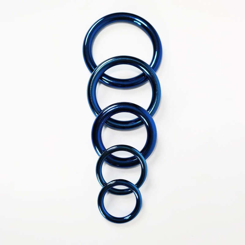 Steel Anodized Blue Round Glansring 8mm 24938