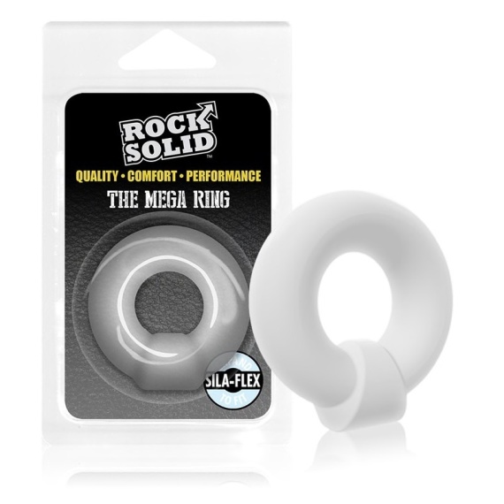 Silikon-Cockring Rock Solid Cockring The Mega Ring Weiß 25384