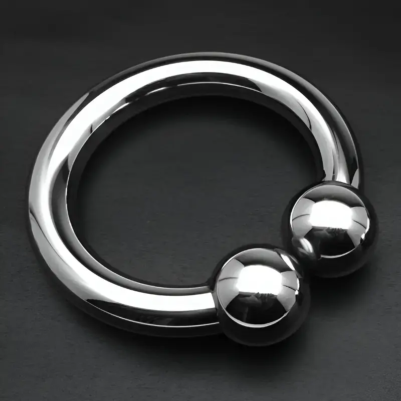 DARKLINE Ze Big Horseshoe Cock Ring, 10mm Solid Steel | Dark-Ink