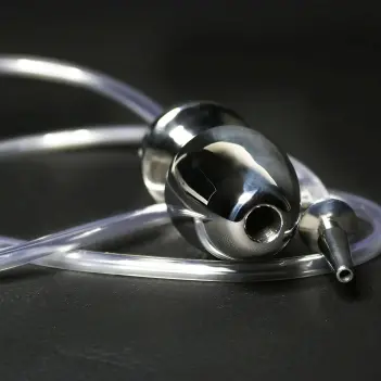 DARKLINE Fire Hose Urethral Plug, Anal Tunnel, Dual Use | Dark-Ink
